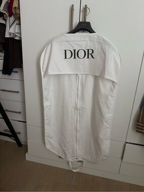 DIOR White Garment Bag with Logo